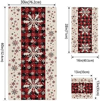 ZOE GARDEN 3-Piece Christmas Snowflake Towel Set