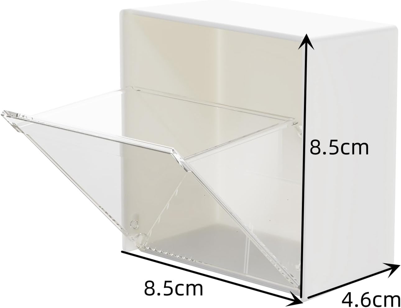 Bathroom Cotton Ball Holder with Transparent Window