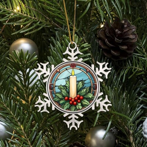 Zyadsinoudor 3 Inch Metal Snowflake Hanging Ornament 1