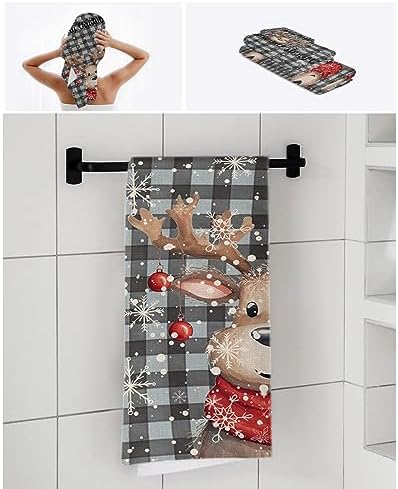 ZOE GARDEN Christmas Grey Bathroom Towel Set 3-PC