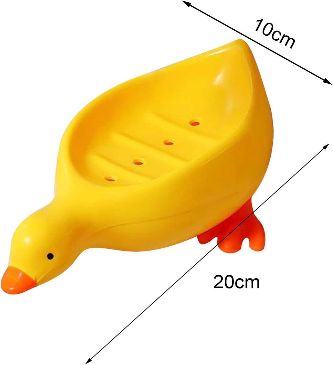 Cute Cartoon Duck Shape Soap Dish with Anti-Slip Design