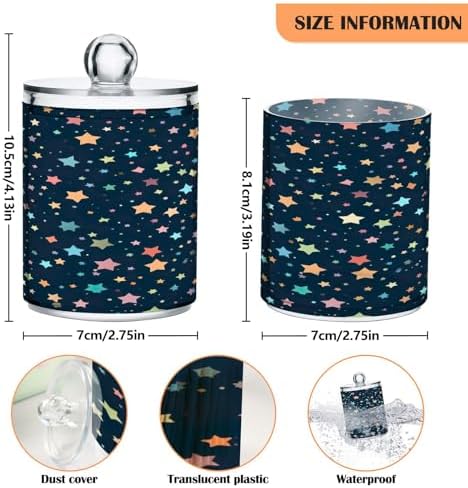 YETTASBIN Star Clear Storage Jars 2 Pack