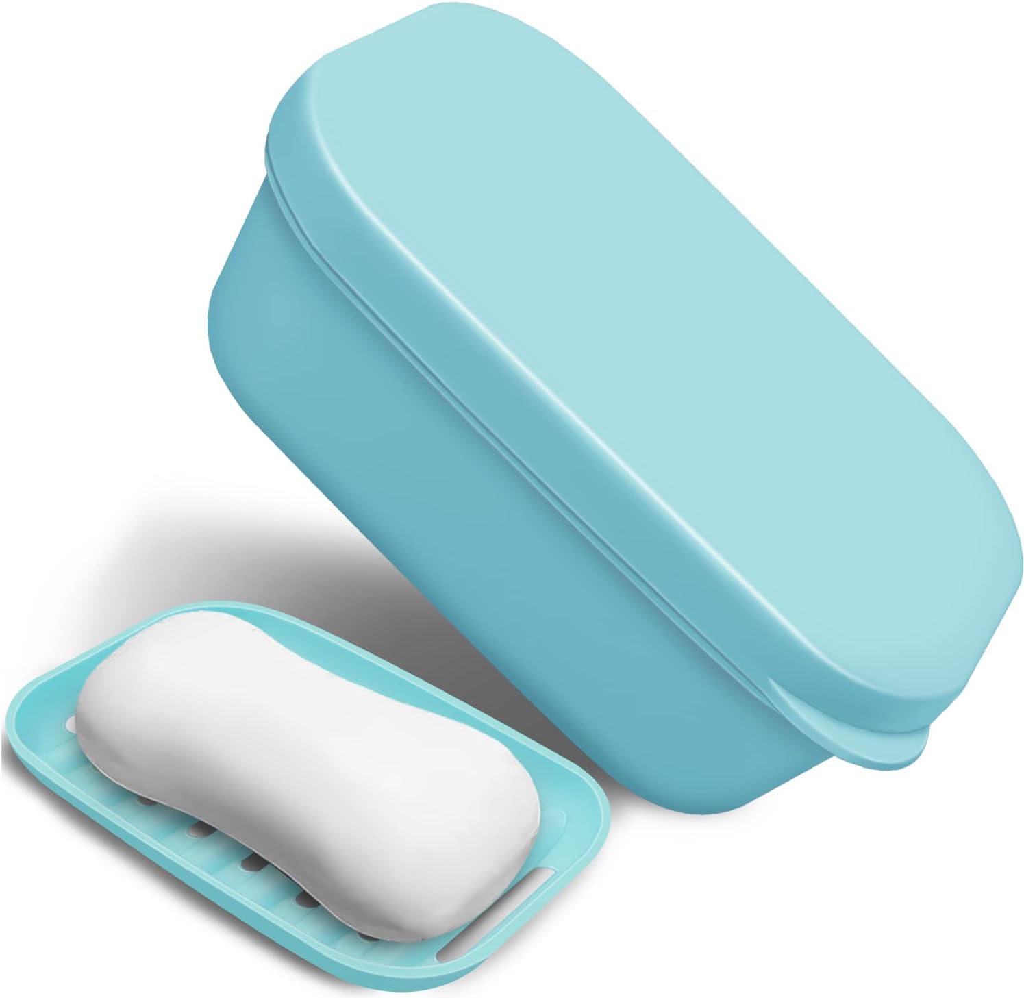 Traveling Soap Holder with Leak-Proof Lid and Drainage Layer 1