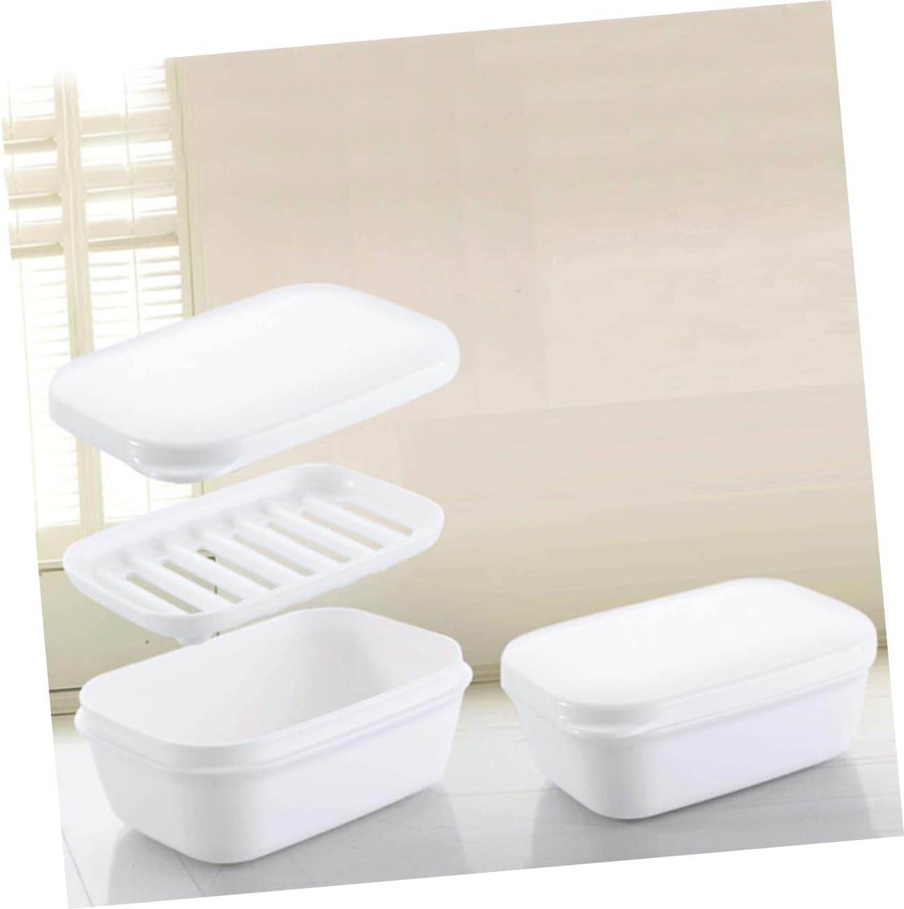 Travel Size PP Soap Holder - Leak Proof Anti-Slip
