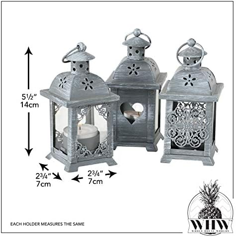 WHW French Country Style Candle Lanterns Set of 3