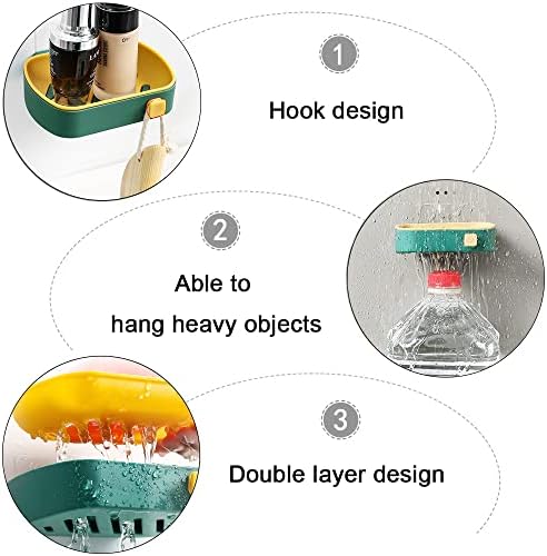 Self Adhesive Soap Dish Holder for Bathroom and Kitchen