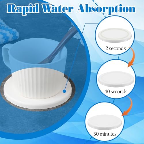 Larrel Diatomite Coasters 2PCS Fast Drying Stone Sink Tray Soap Holder