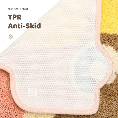 Molesun Bear Bath Rug Plush Microfiber Non-Slip 18 x 27