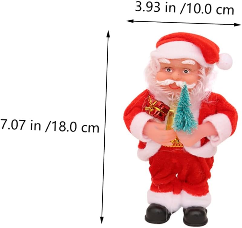 ABOOFAN 3Pcs Electric Santa Claus Christmas Ornament