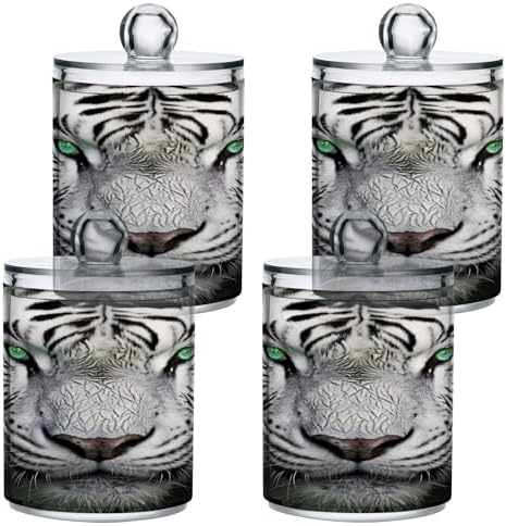 YETTASBIN Tiger Clear Plastic Jars 2 Pack Dispenser