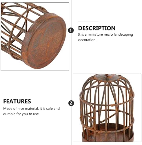 YARNOW 2pcs Miniature Bird Cage Decorative Lantern