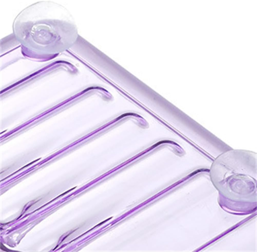 WELANGBN Purple Rectangular Soap Dish with Suction Cup
