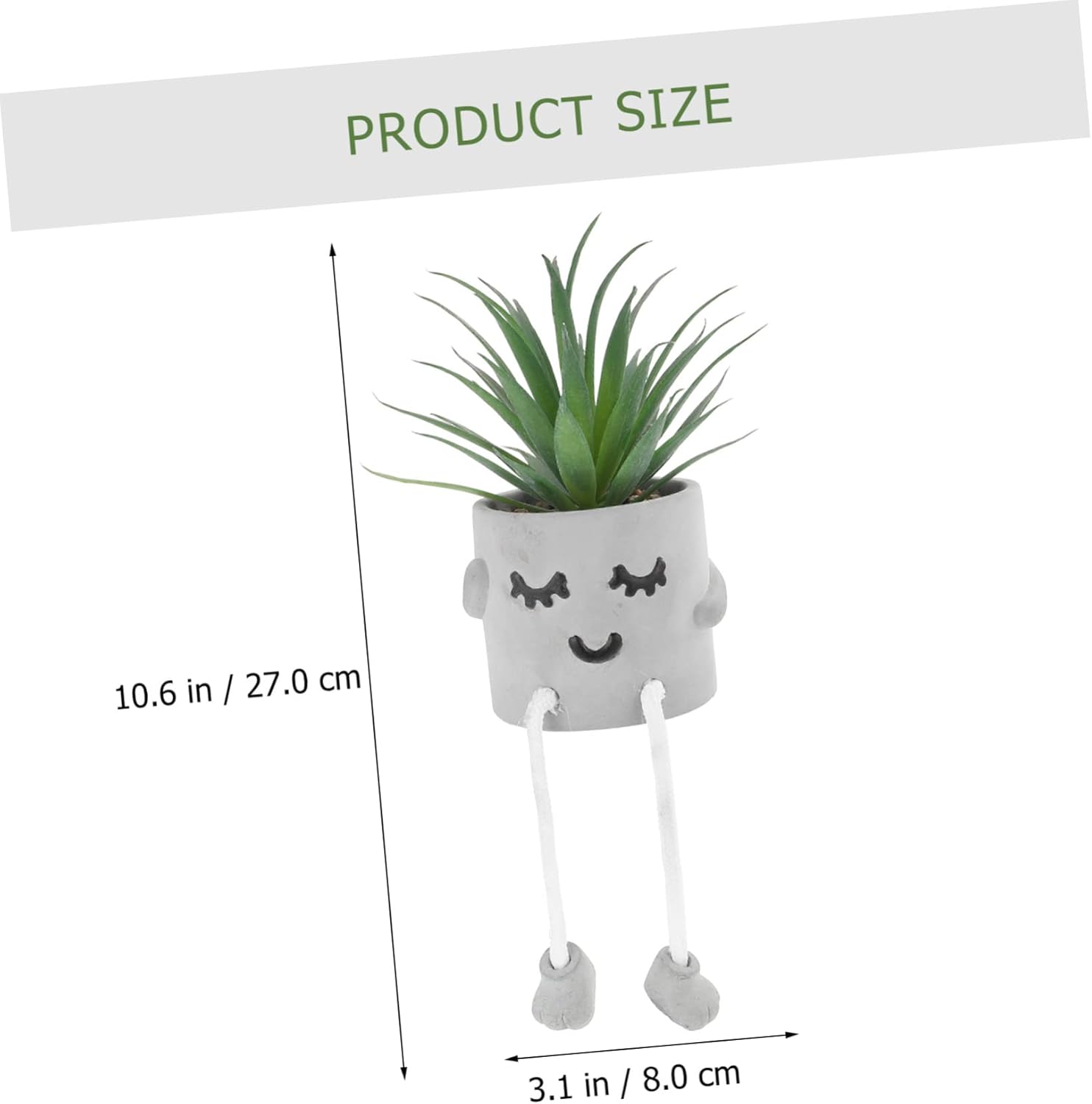 Cute Facial Expression Artificial Succulent Hanging Leg Plant Bonsai