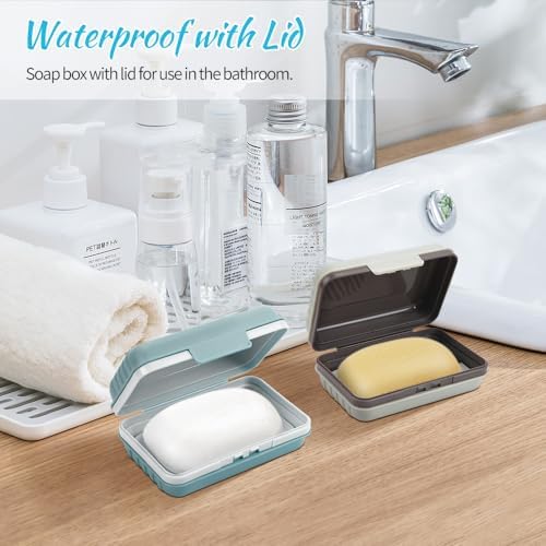 3 Pcs Soap Holder Set with Drainage Waterproof Travel Dorm