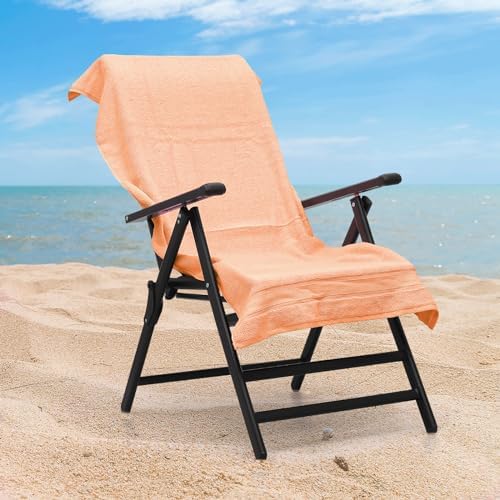 MoNiBloom 4-Piece Cotton Bath Towel Set Peach
