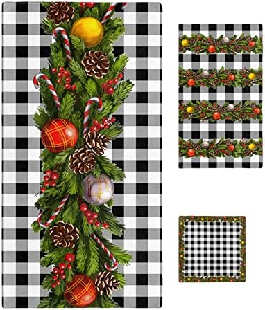 Shine-Home Farmhouse Christmas Towel Set 3pcs 1