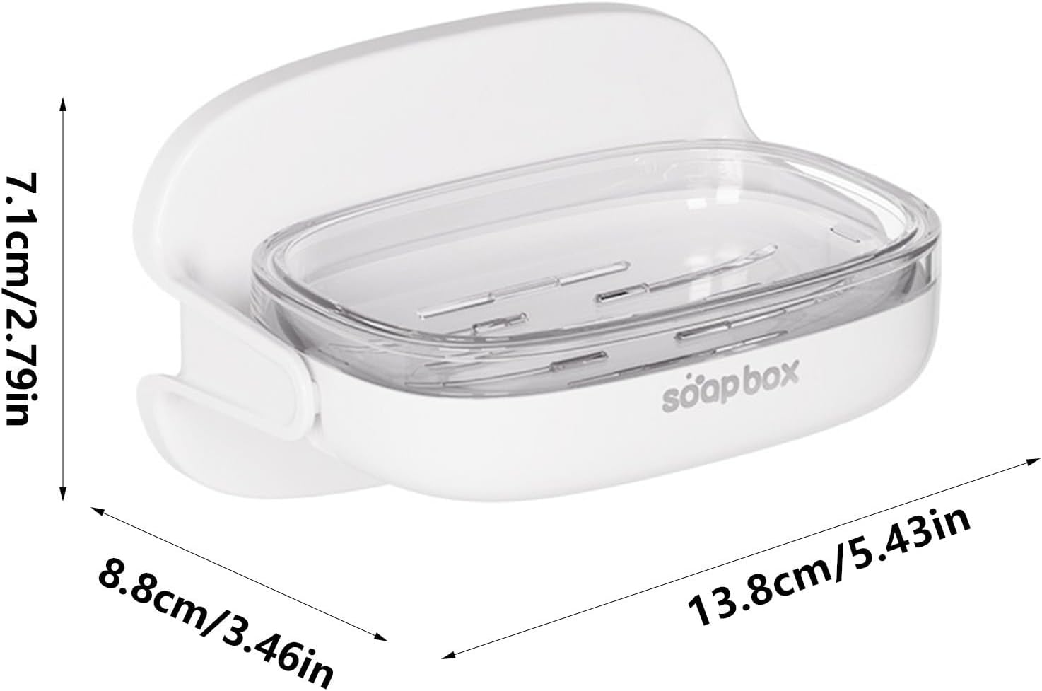 Upgraded Suction Soap Dish for Bathroom and Kitchen
