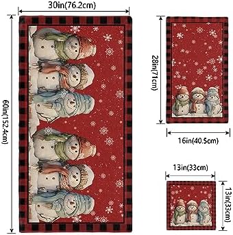 ZOE GARDEN Christmas Red Towel Set 3-PC Quick Dry Luxury Soft