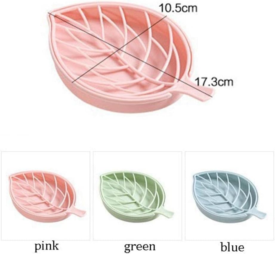 Leadigol Drain Soap Dish 3PCS Leaf Shape Holder