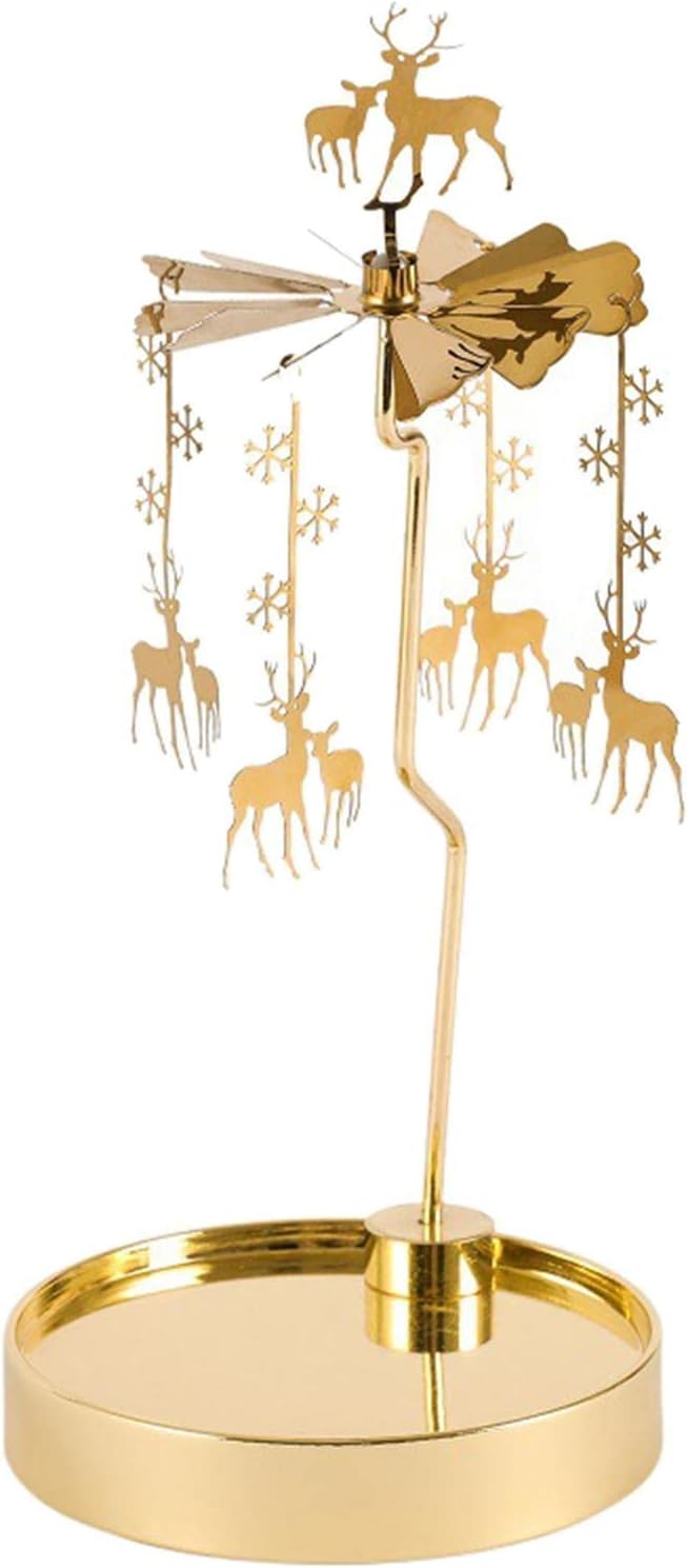 Yalych Rotating Candle Holder with Deer Design