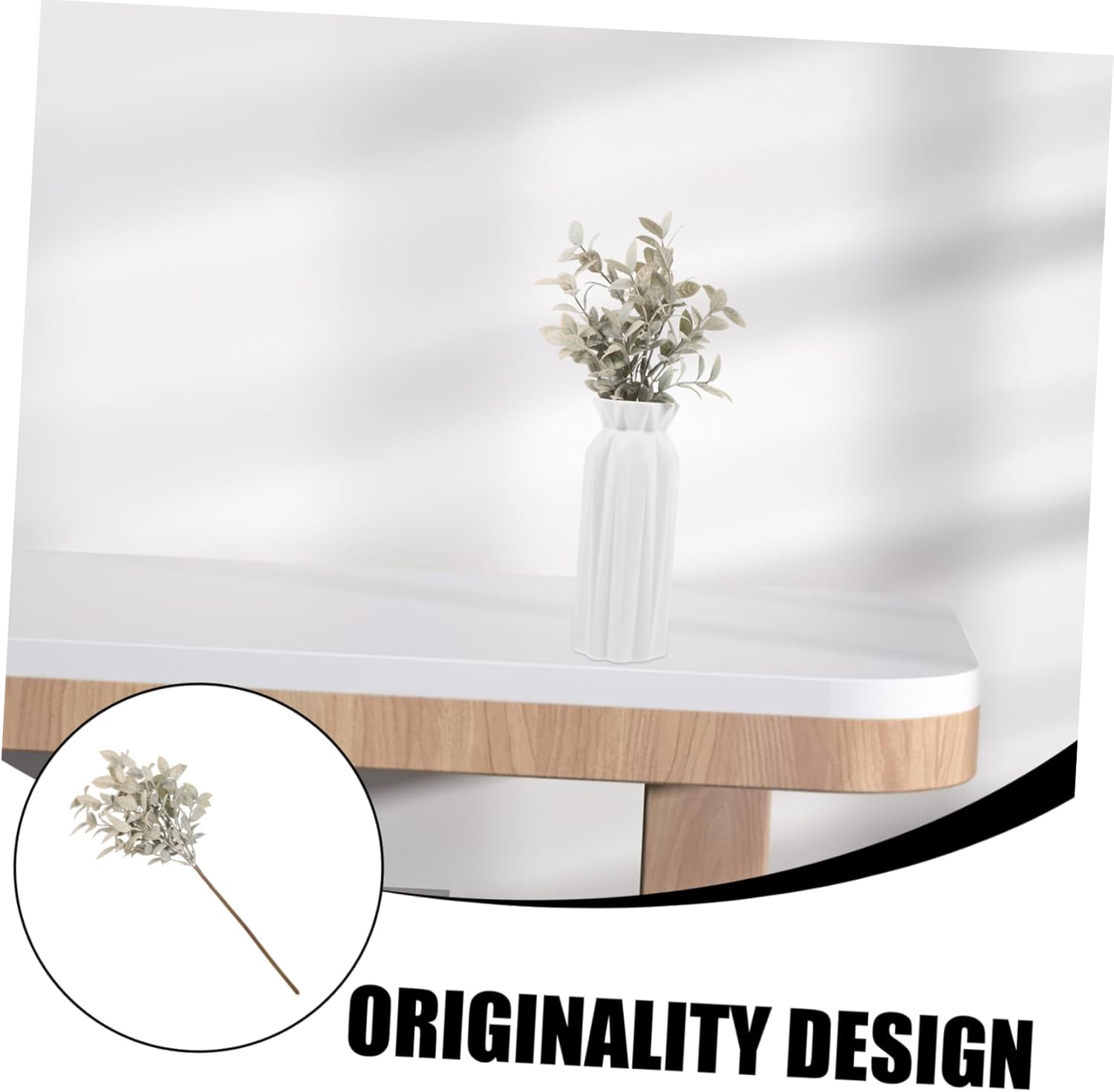 ULDIGI Artificial Green Plant Stems for Wedding Home Decor
