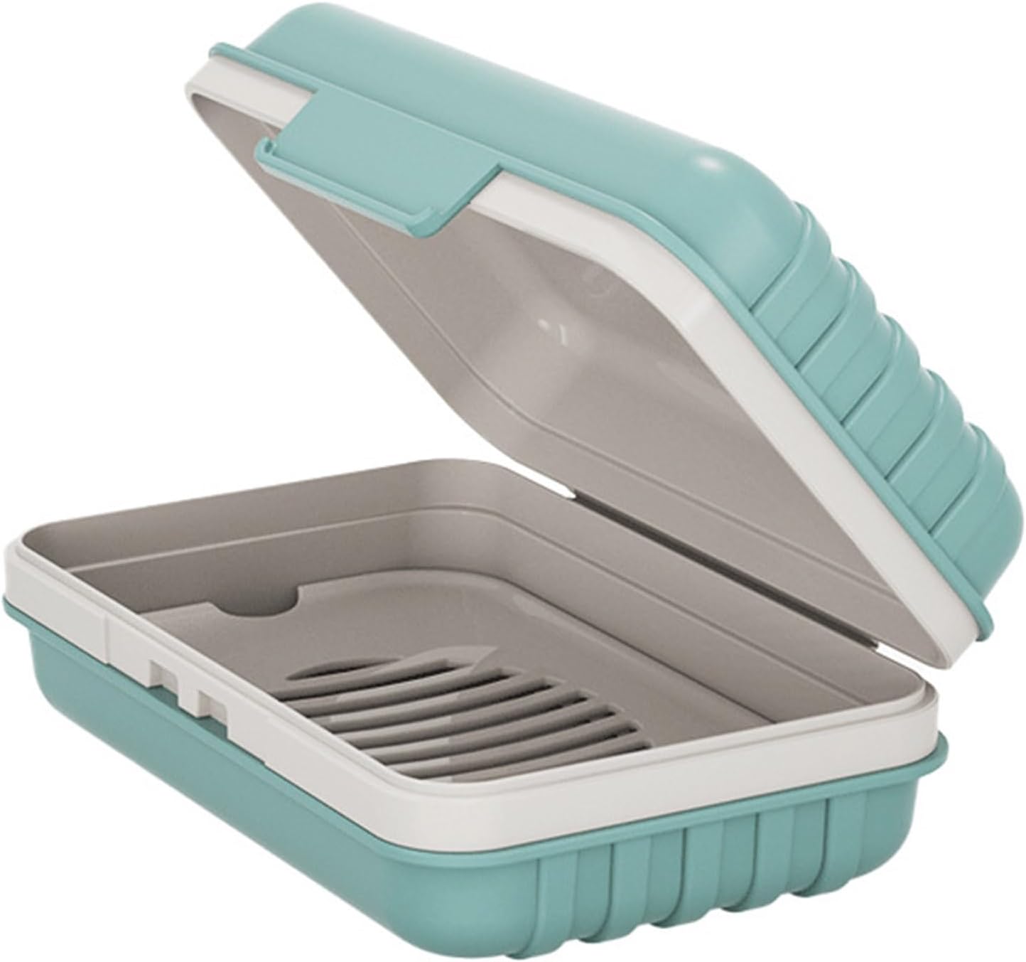 Loyliawa Soap Dish with Drain Tray and Lid 1