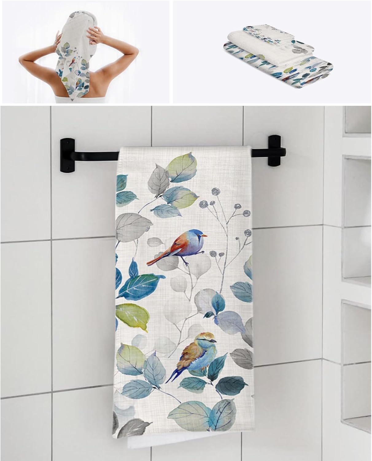 Smile Sunflower 3-Piece Bath Towel Set 1