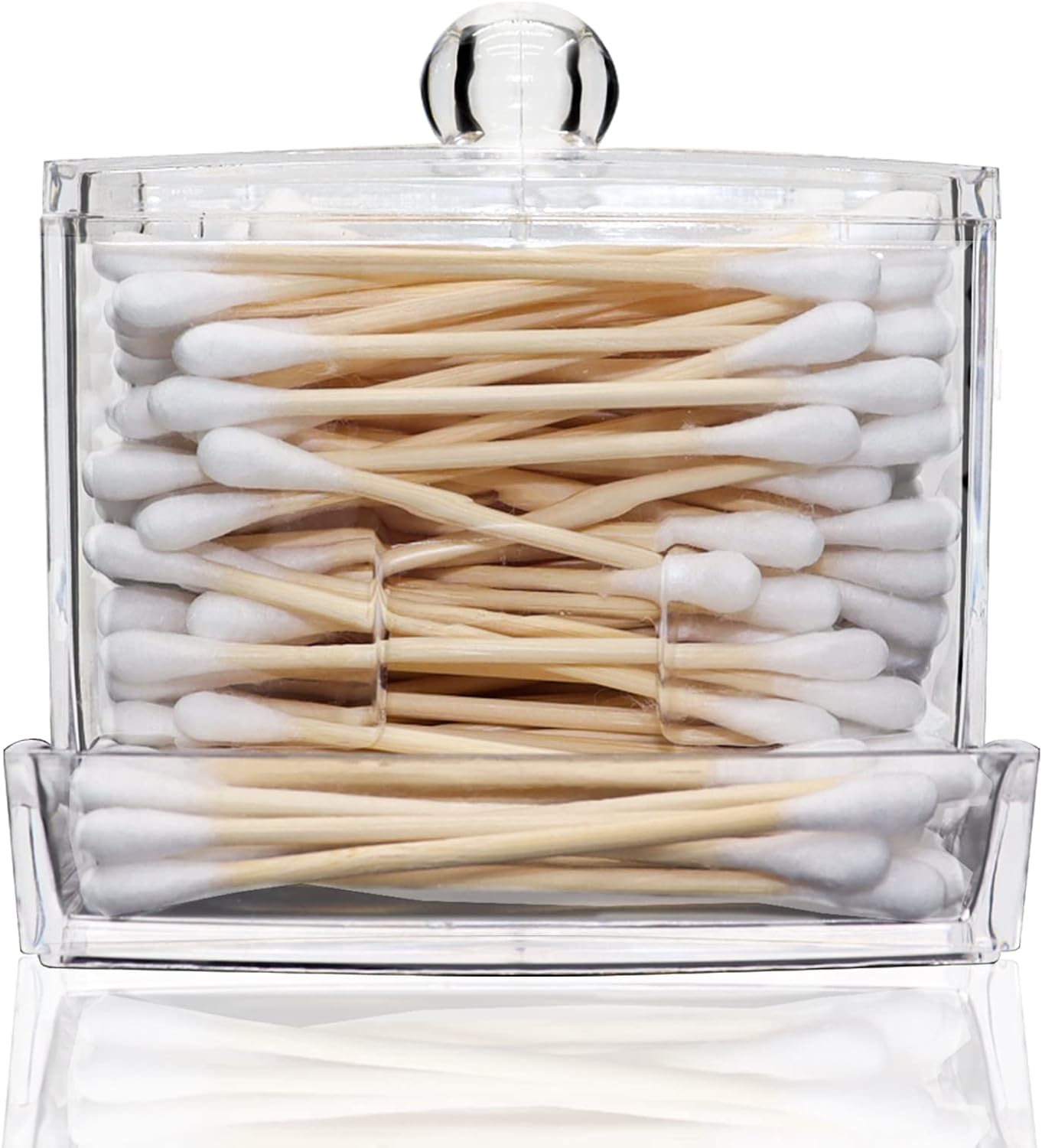 Qihomy Square Cotton Swab Storage Container