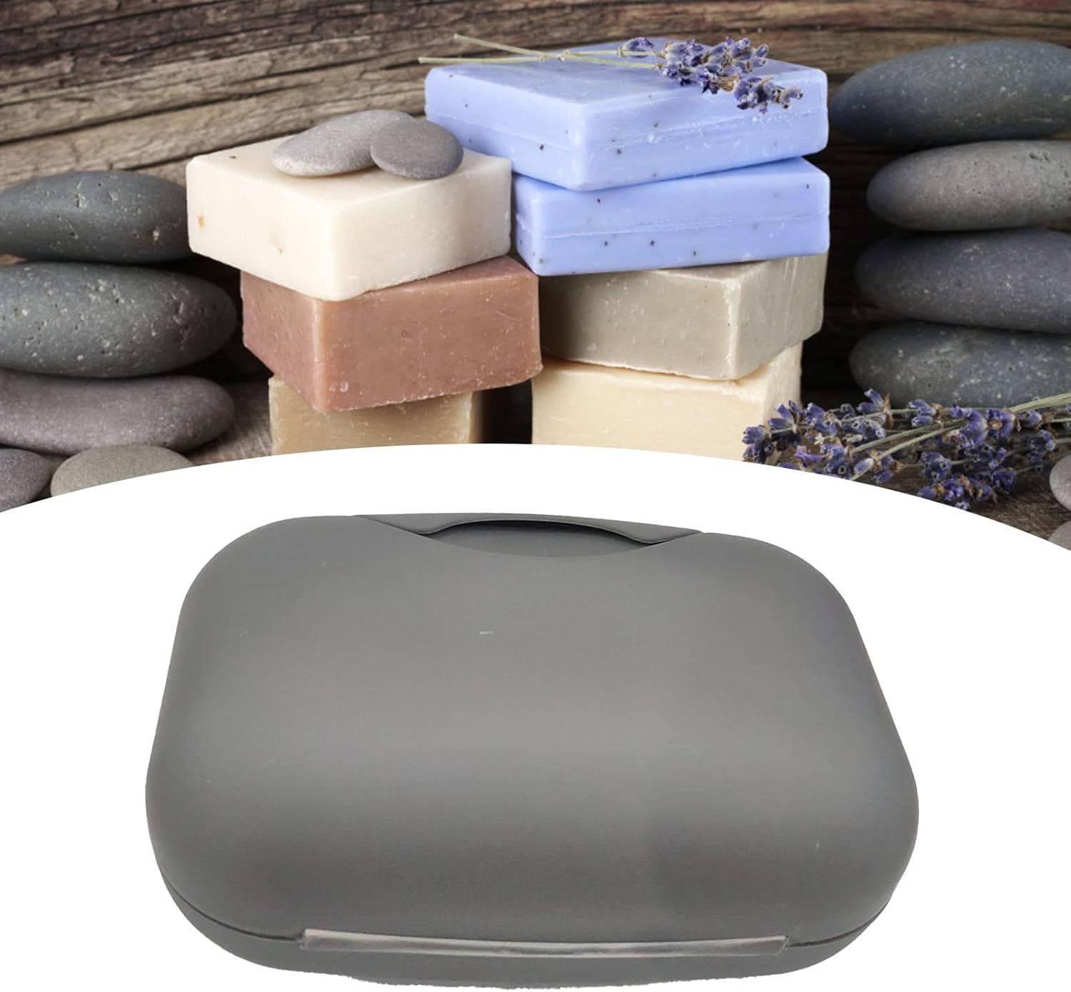 Enforose Leakproof Soap Dish with Lock and Lid