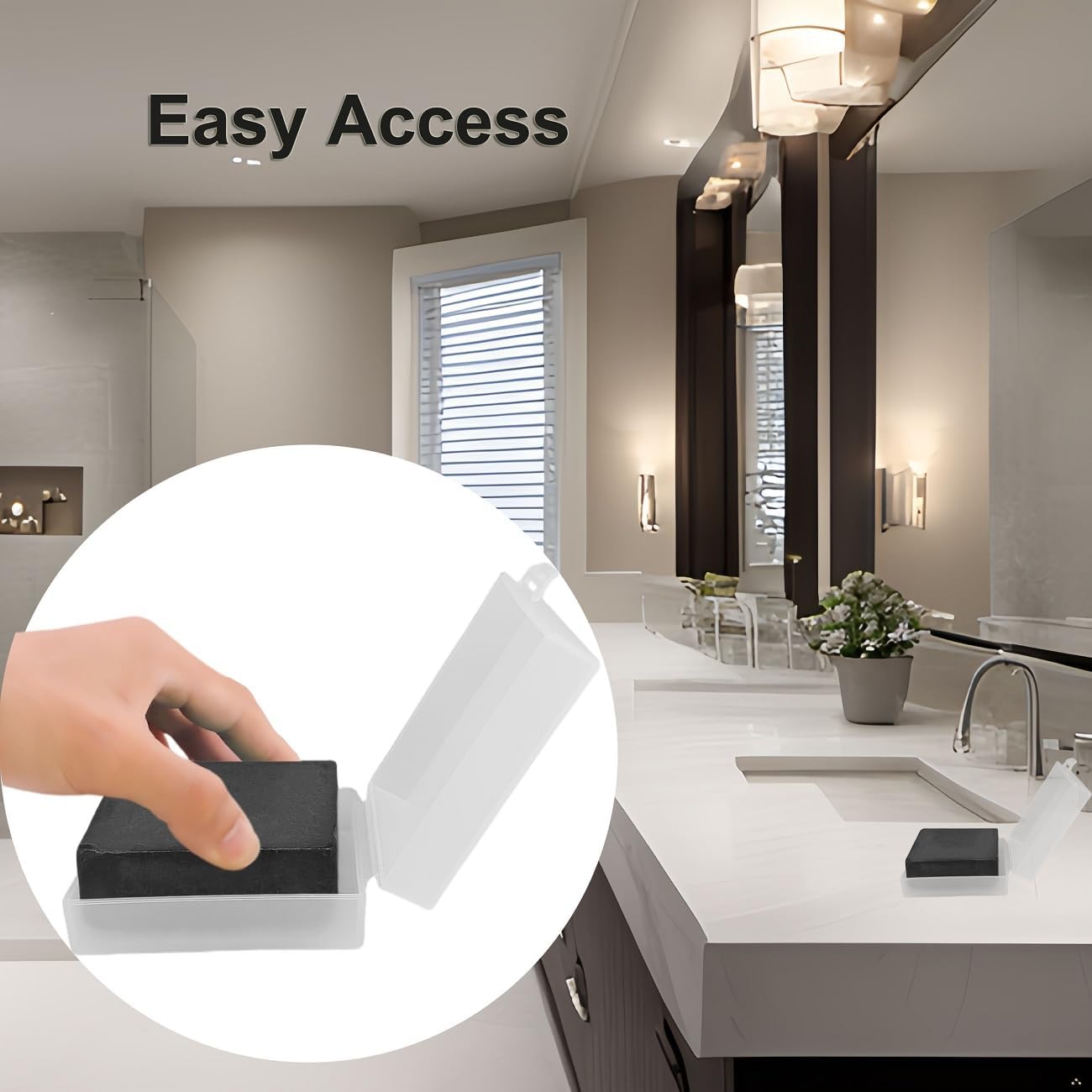 Elimeta Travel Soap Container Square 4-Pack Clear