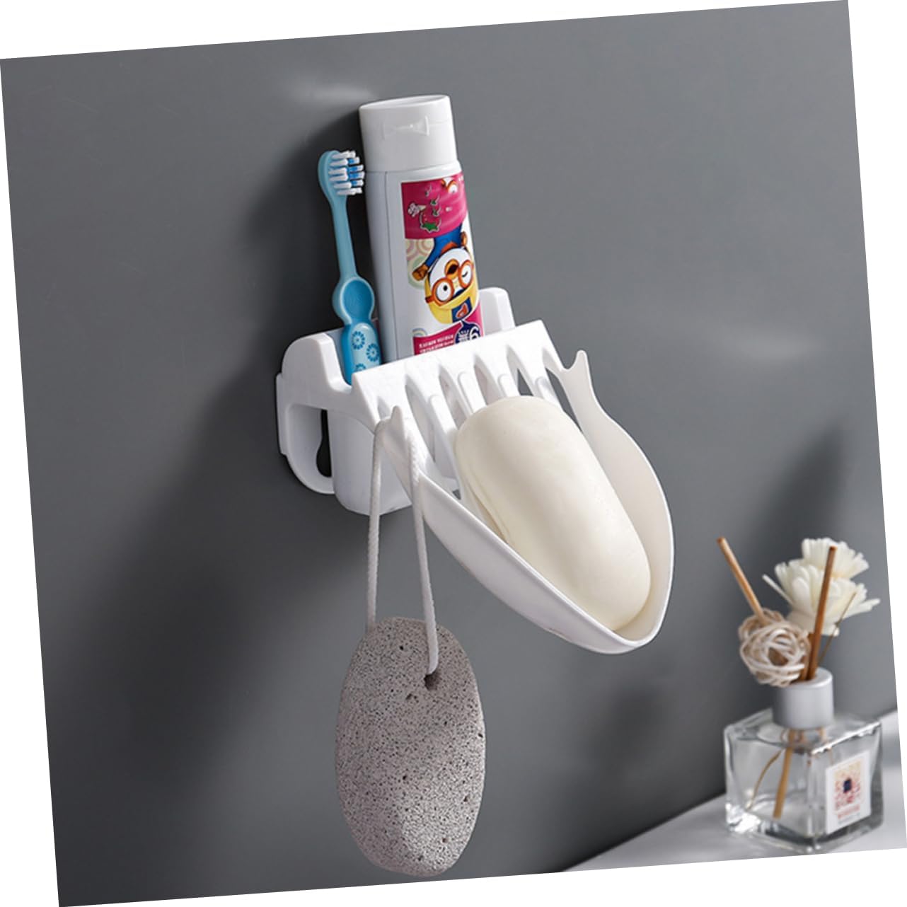 COOLHIYA Wall-Mounted Soap Dish Holder with Draining Holes