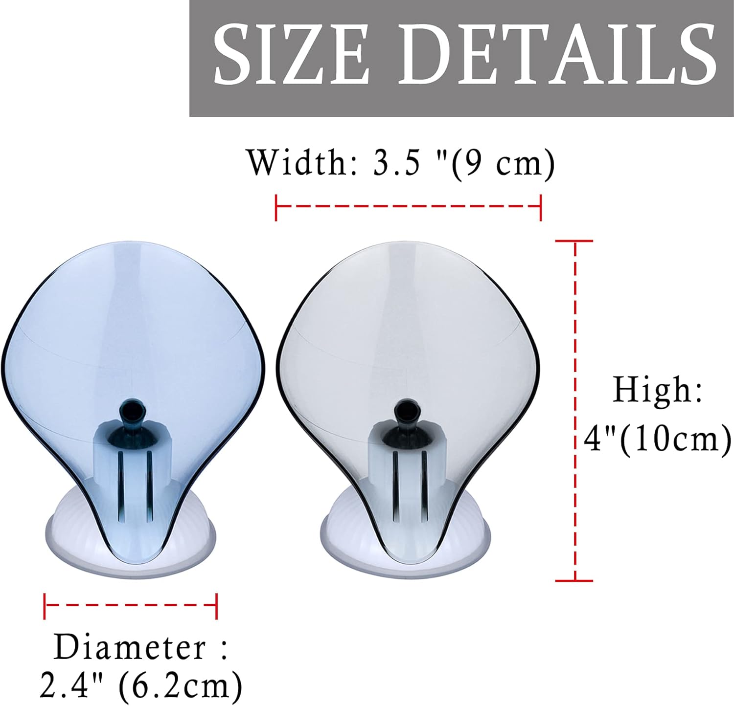 Bulckrew 2PC Leaf Soap Holder Suction Cup Design