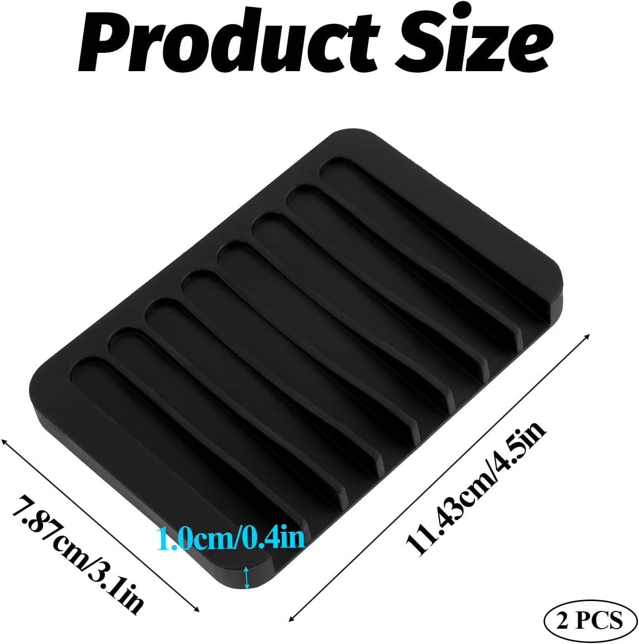Dimeho 2 Pcs Silicone Soap Dish Waterfall Holder for Shower and Bathroom