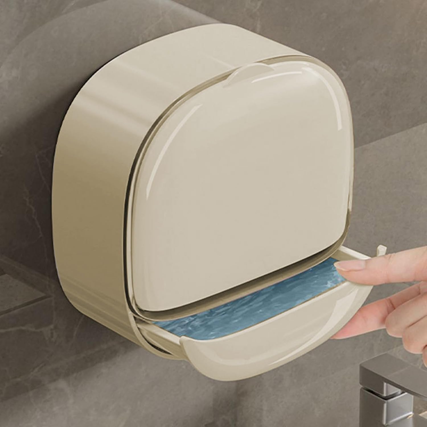 Yiwula Waterproof Soap Dish with Flip Lid