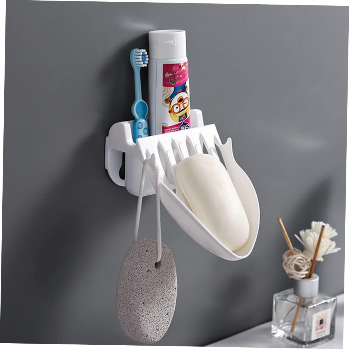 DRESSOOS Wall-Mounted Soap Holder with Drainage