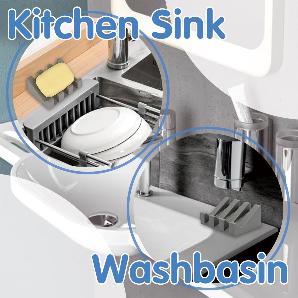 Imtos Soap Dishes with Suction Gray