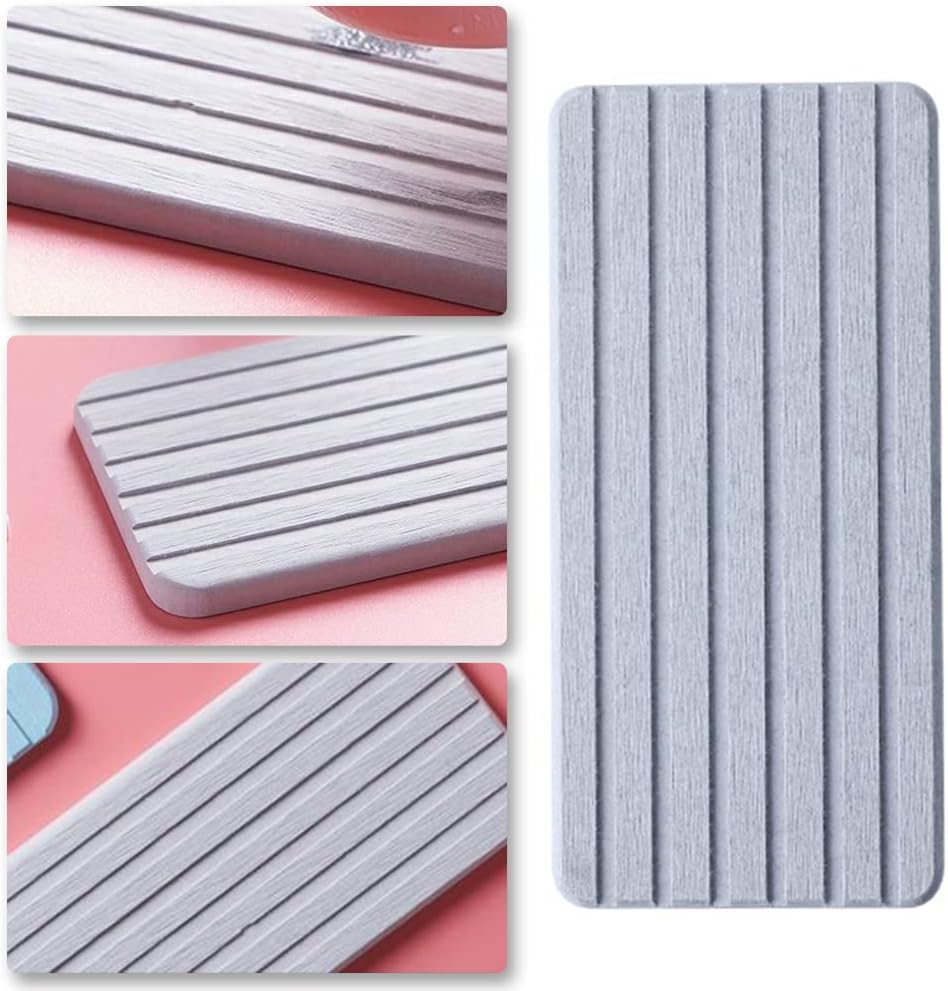 Jcassan Diatomaceous Earth Soap Dish with Anti-Slip Design