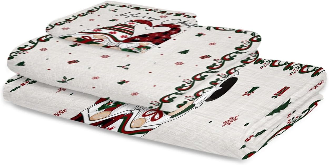 Smile Sunflower Christmas Towel Set of 3 1