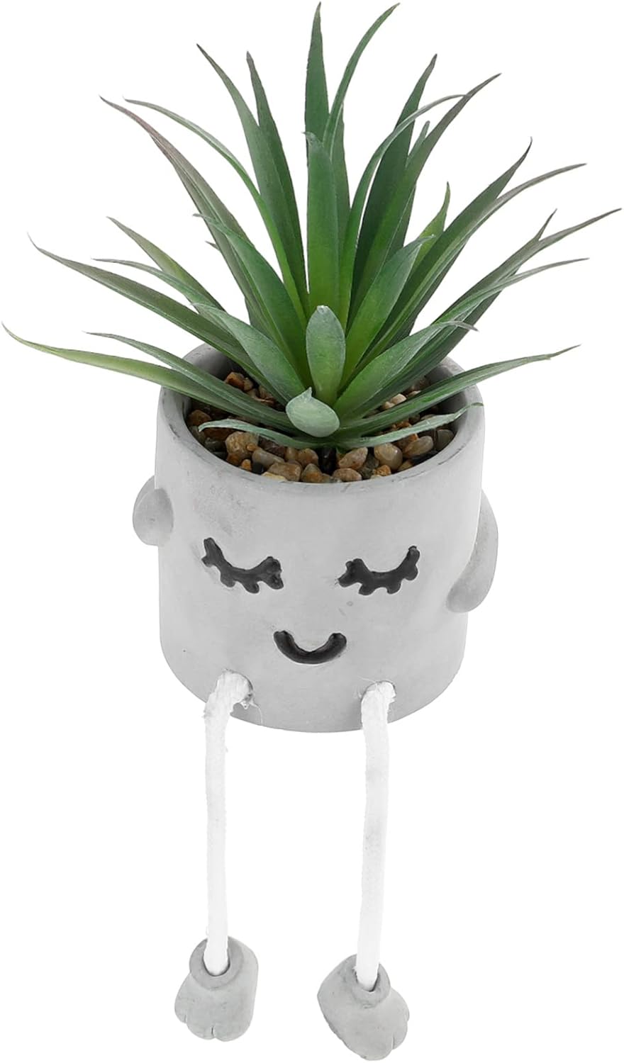 Cute Facial Expression Artificial Succulent Hanging Leg Plant Bonsai