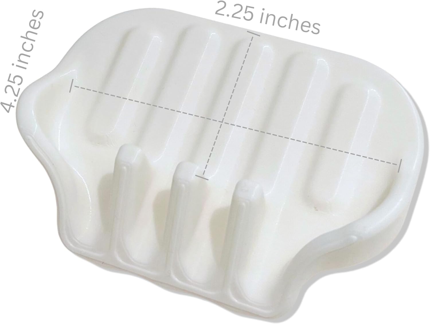 Spasilk Water Draining Soap Holder Cream White