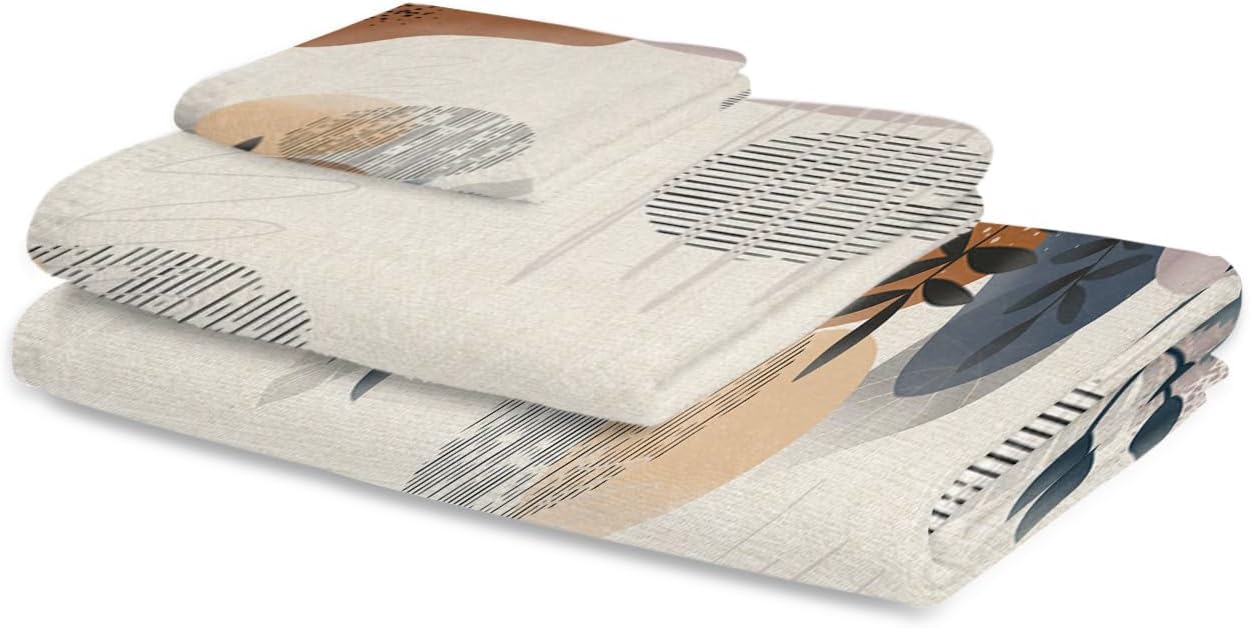 Smile Sunflower 3 Pcs Linen Bath Towel Set