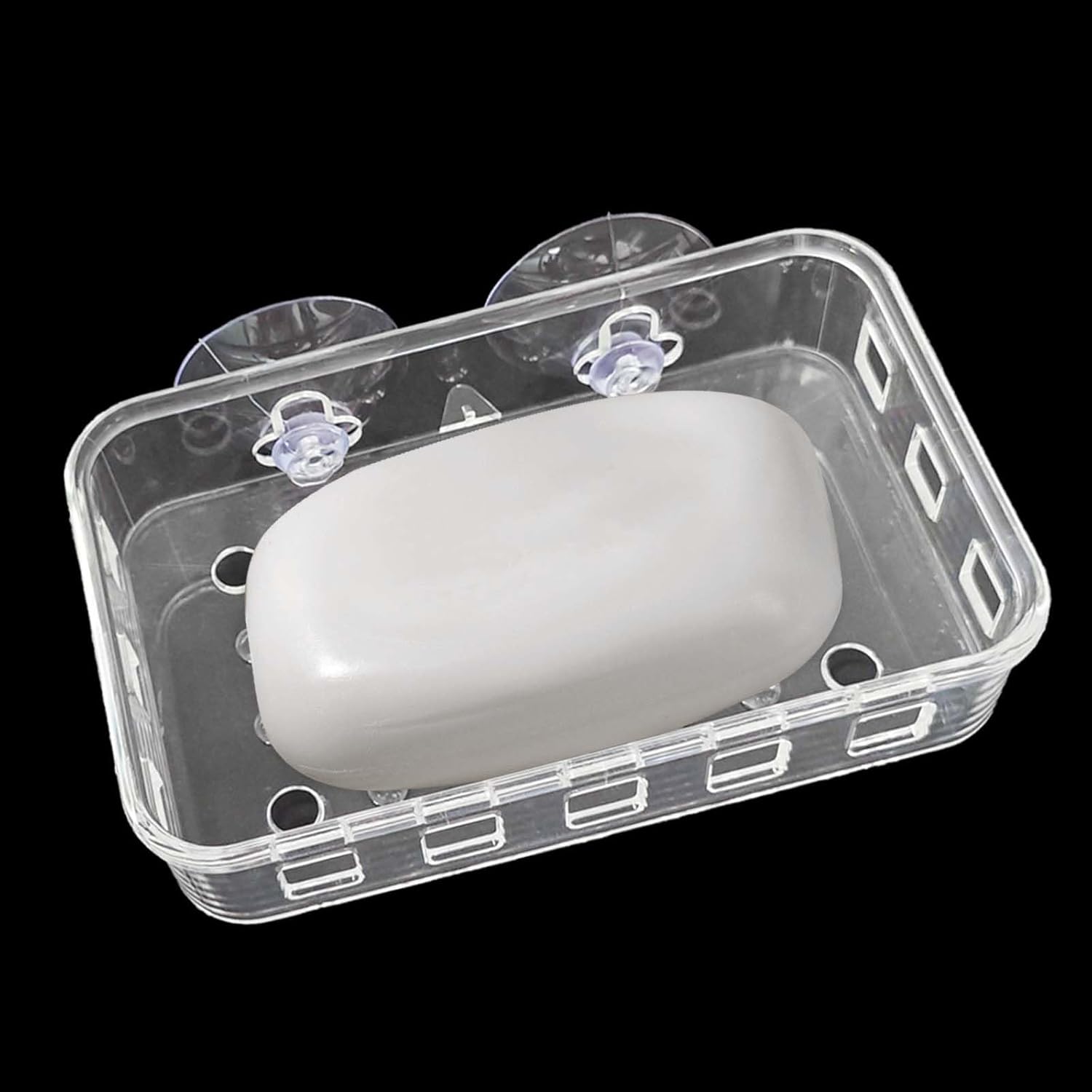 Capiant 1 Pack Suction Cup Soap Dish Holder Clear Acrylic Plastic