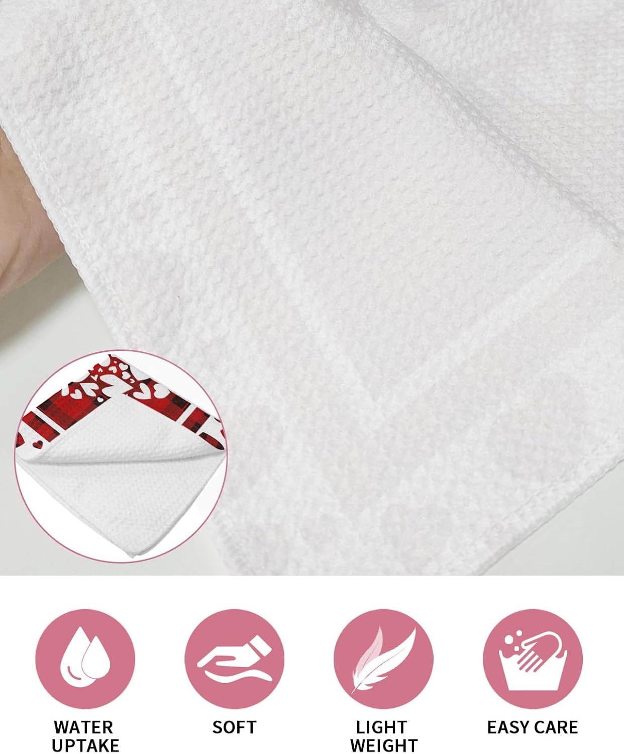 Falaniique Buffalo Red Waffle Towel Set of 3