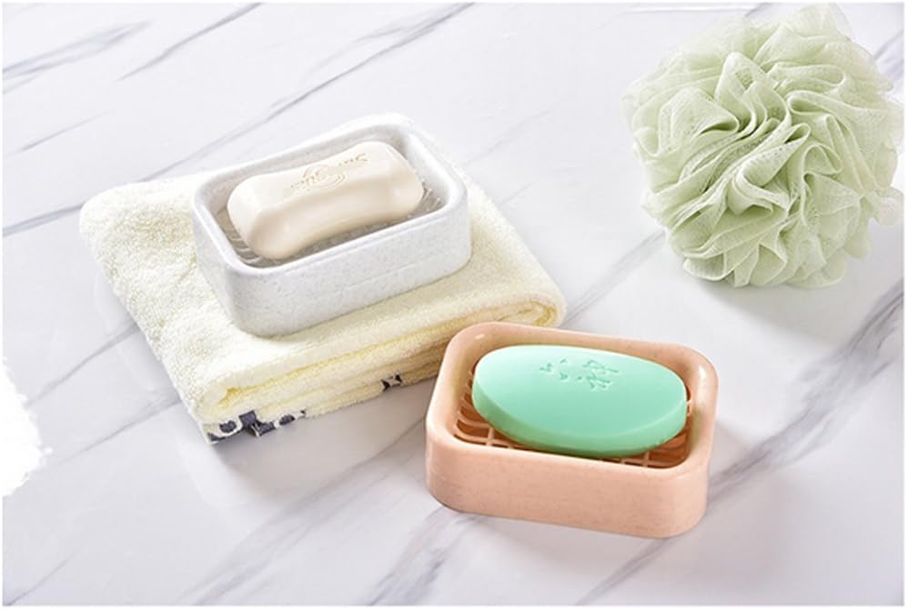 Sumddy 2PCS Plastic Soap Draining Holder for Home and Travel