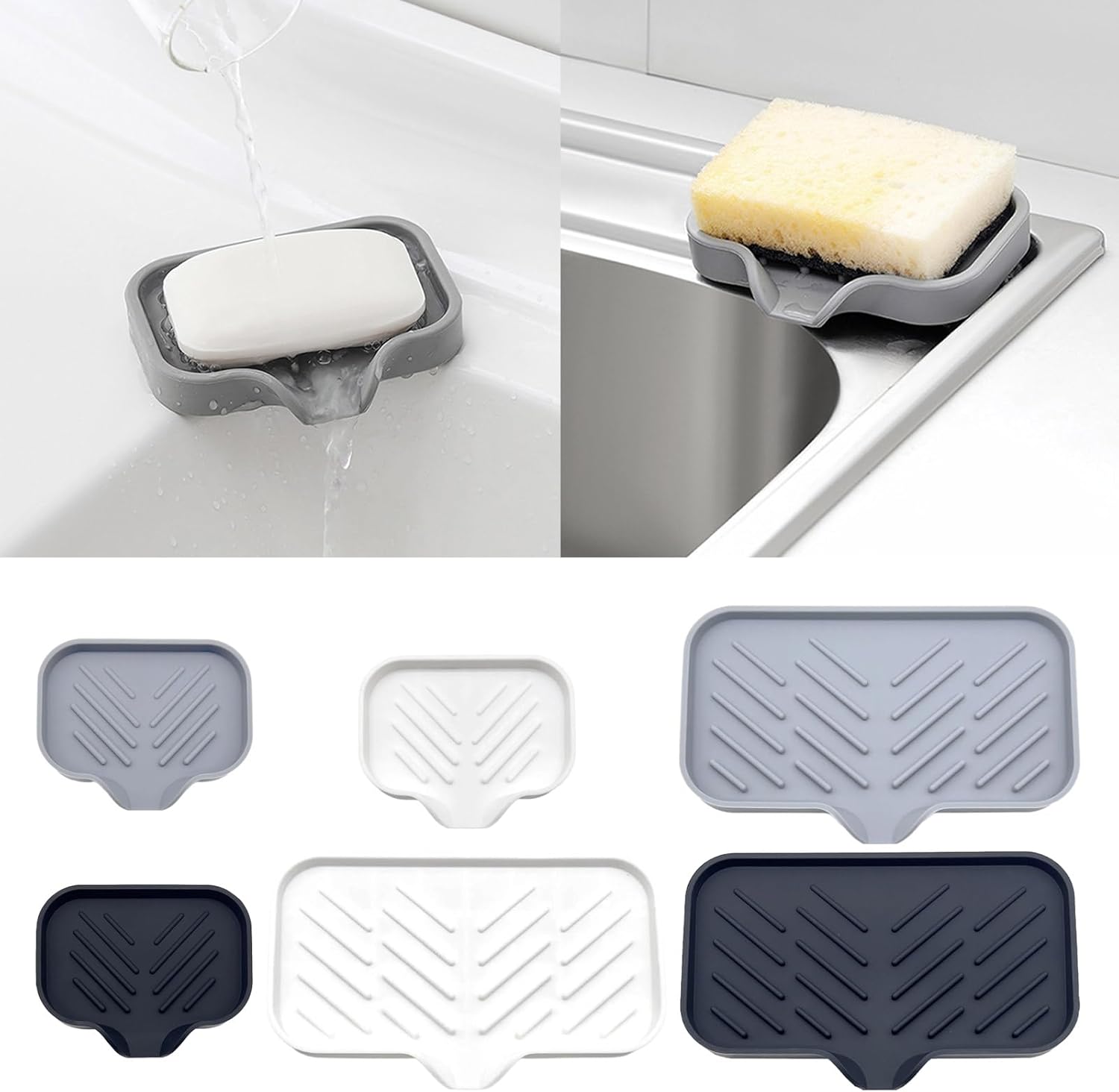 TENYELE Silicone Bathroom Soap Holder Mat
