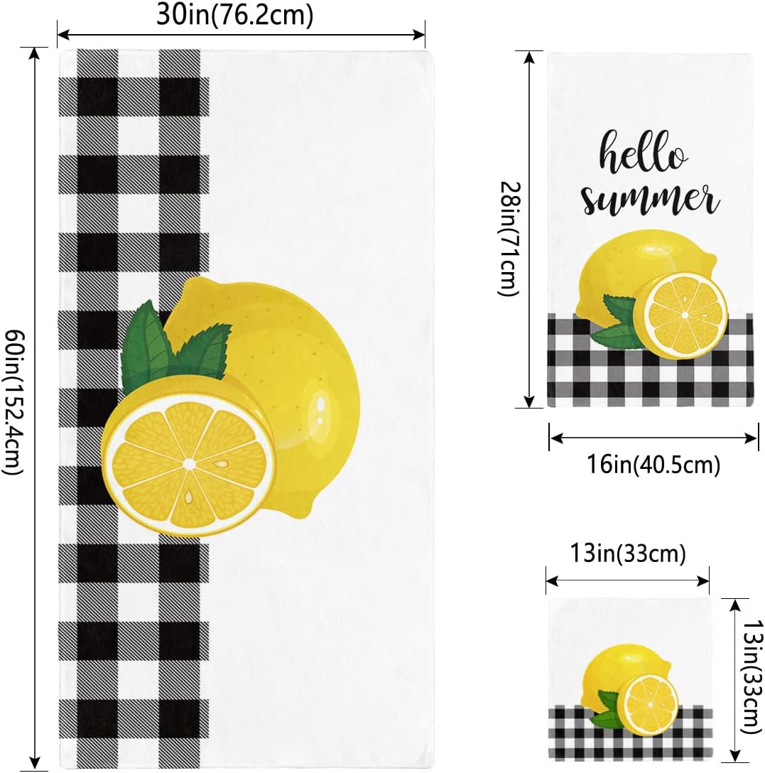 Shine-Home Retro Farm Buffalo Check Towel Set