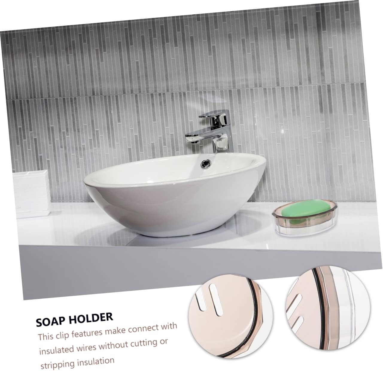 PRETYZOOM Self-Draining Bathroom Soap Dish with Drain