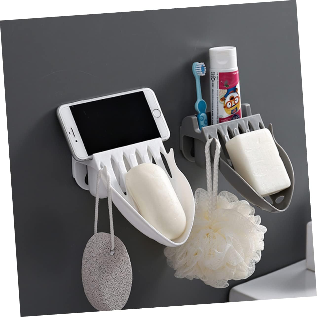 Hoement Wall-Mounted Soap Dish with Draining Holes