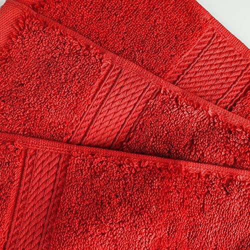 Superior Egyptian Cotton 3-Piece Towel Set in Red