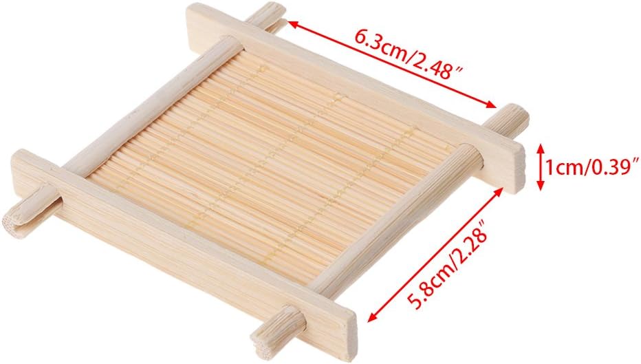 TENYELE Wooden Bathroom Soap Holder with Drain 1